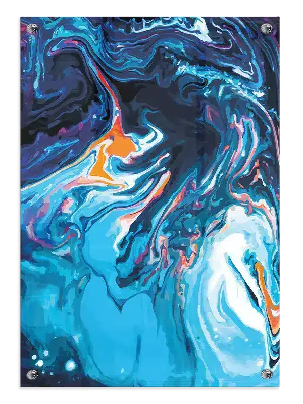 Luminous Fluid Contours Plakat