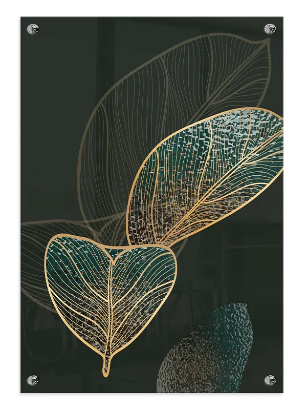 Golden Vein Leaves Plakat