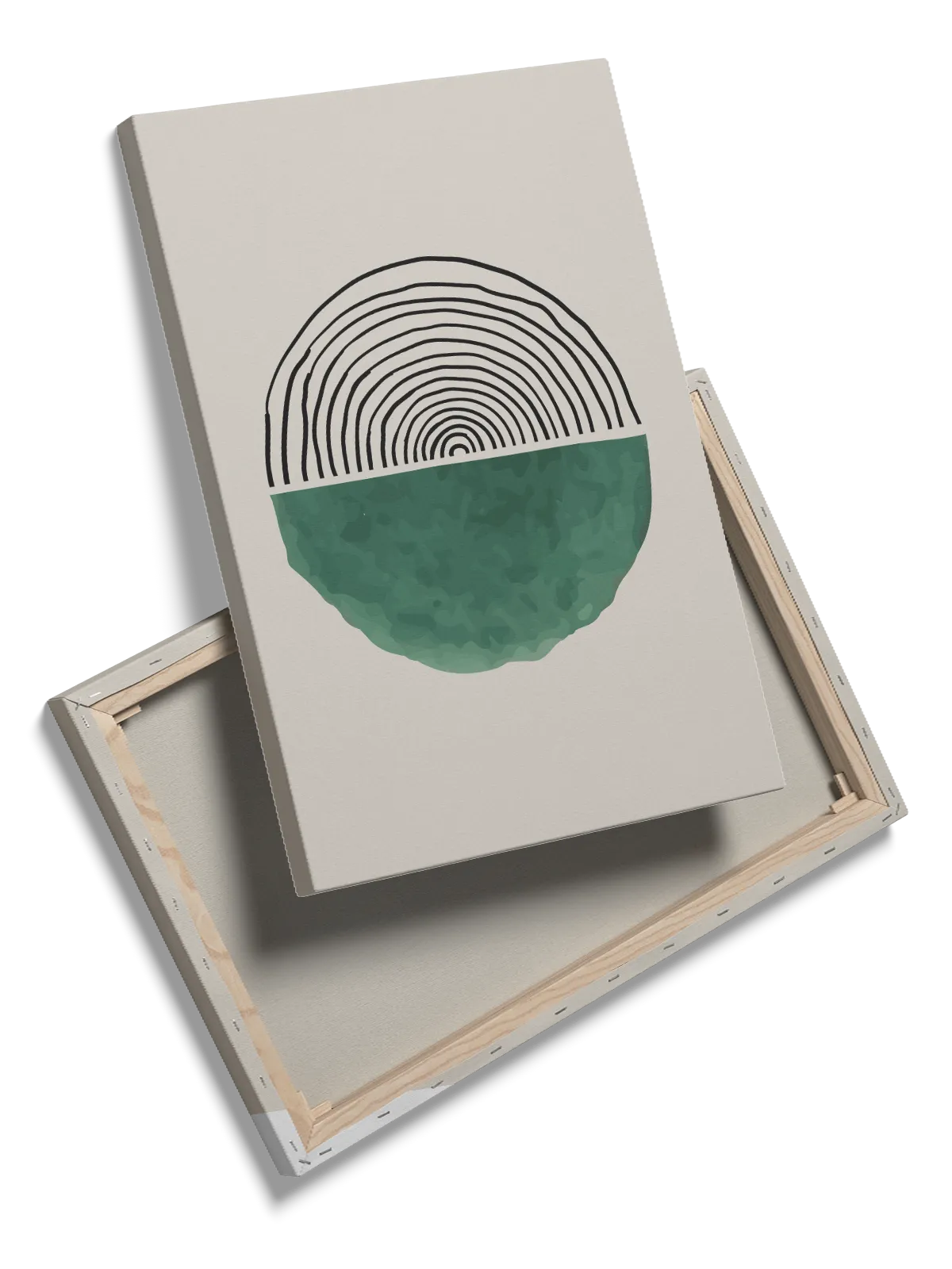 Layered Green Contours Plakat