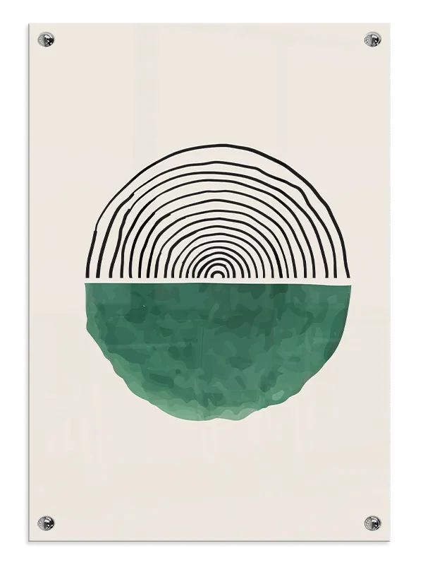 Layered Green Contours Plakat
