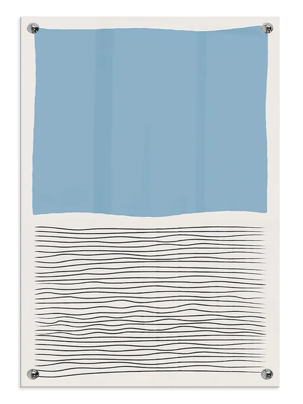 Blue Horizon Lines Plakat