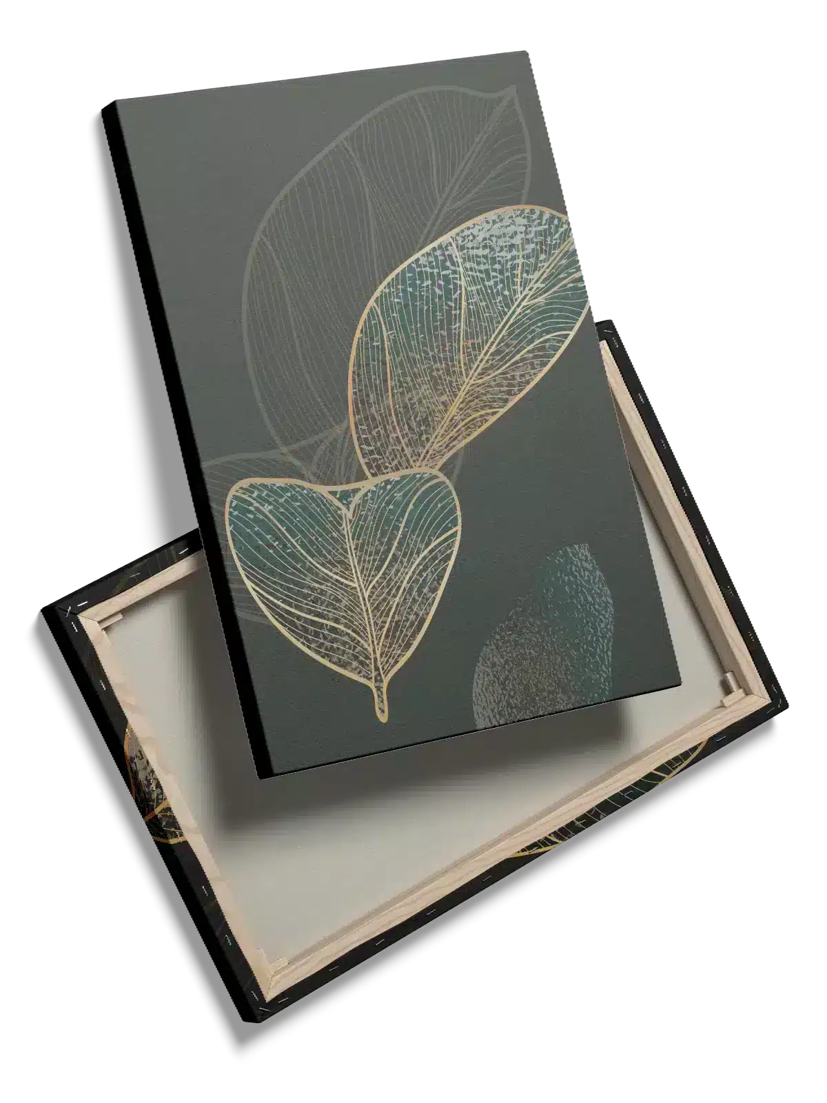 Golden Veined Leaves Plakat