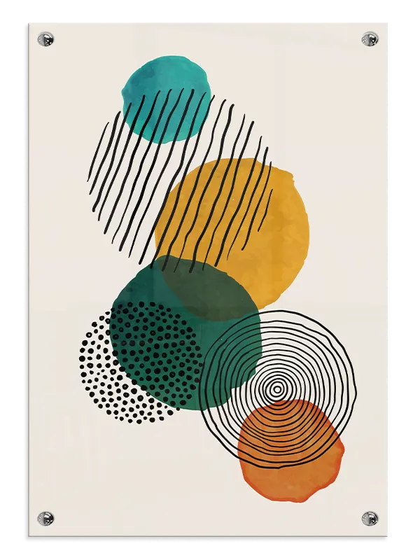 Organic Contour Spheres Plakat