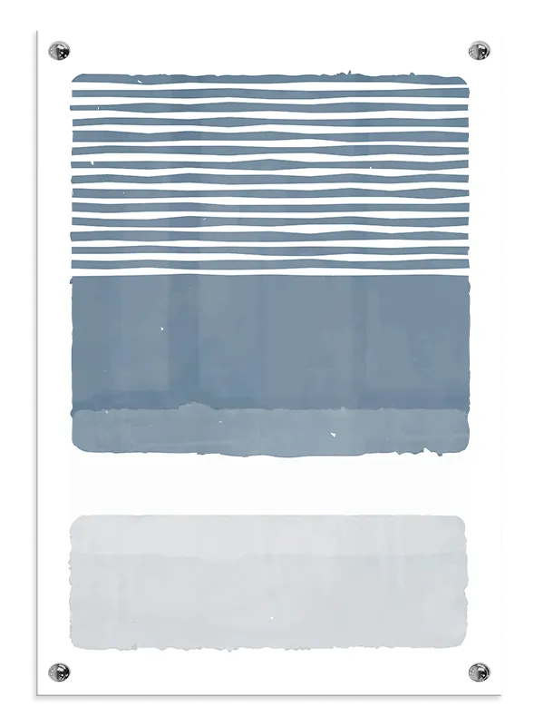 Muted Blue Layers Plakat