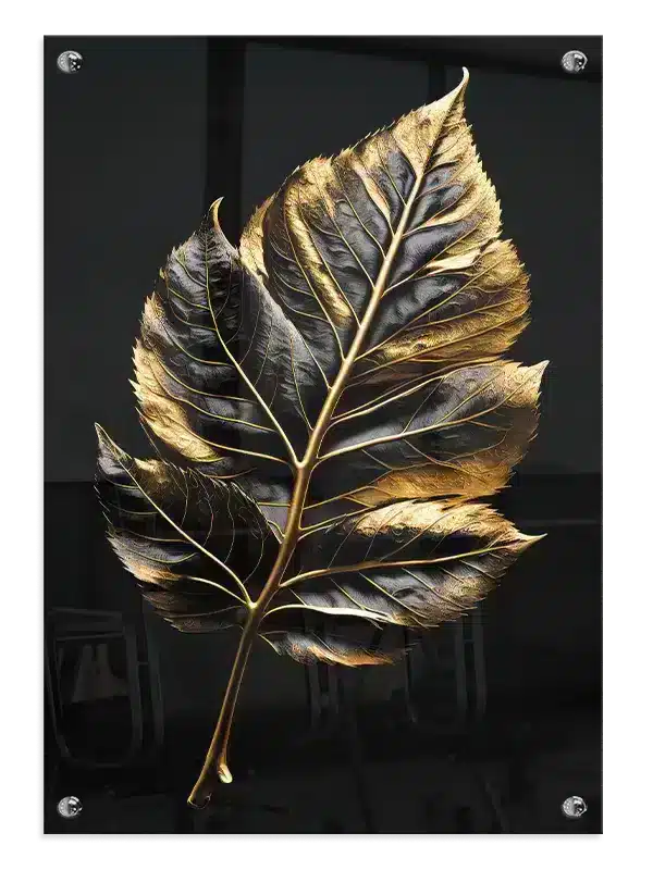 Golden Leaf Detail Plakat