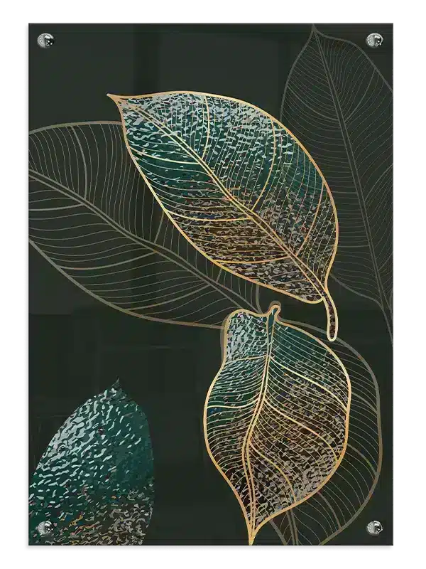 Gilded Leaf Veins Plakat