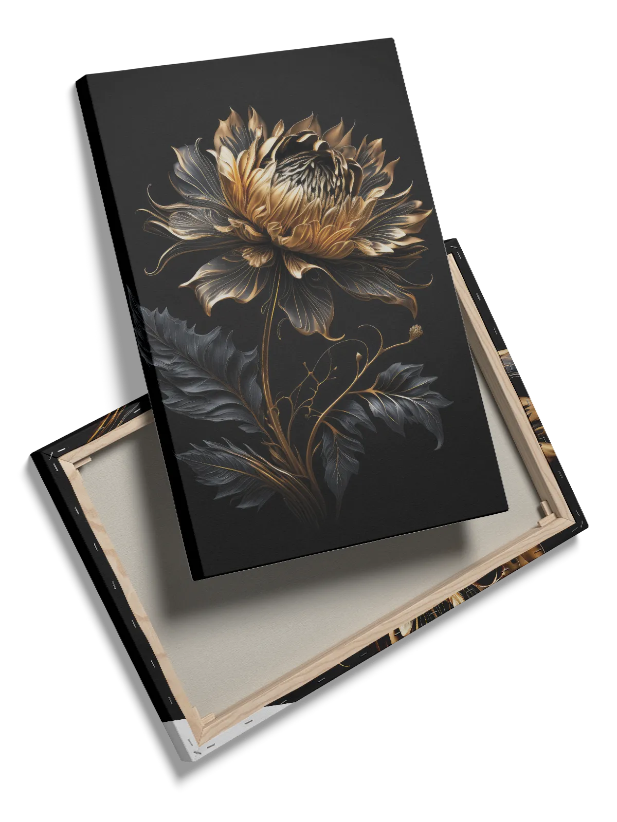 Golden Bloom Contours Plakat