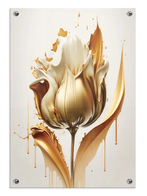 Golden Bloom Splash Plakat