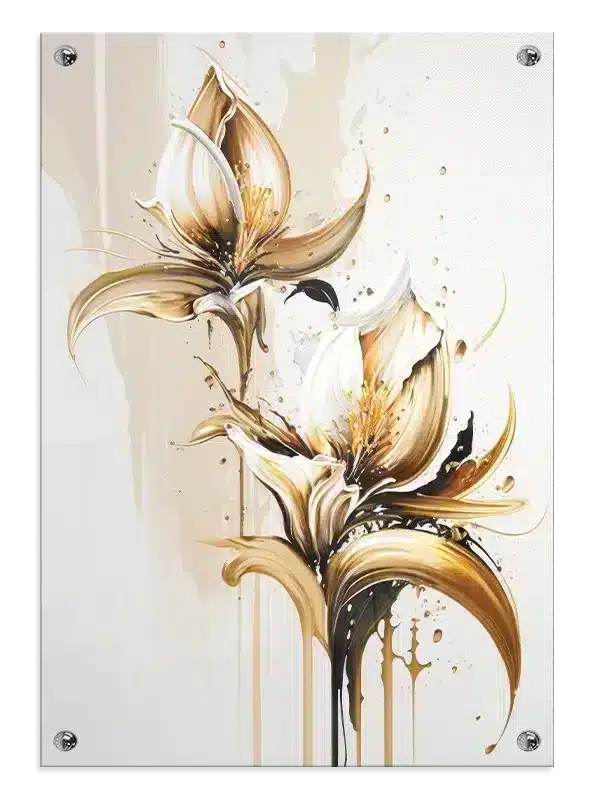Golden Lily Bloom Plakat