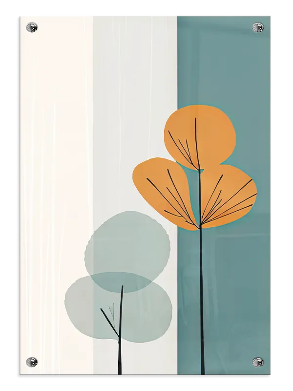 Translucent Leaf Silhouettes Plakat
