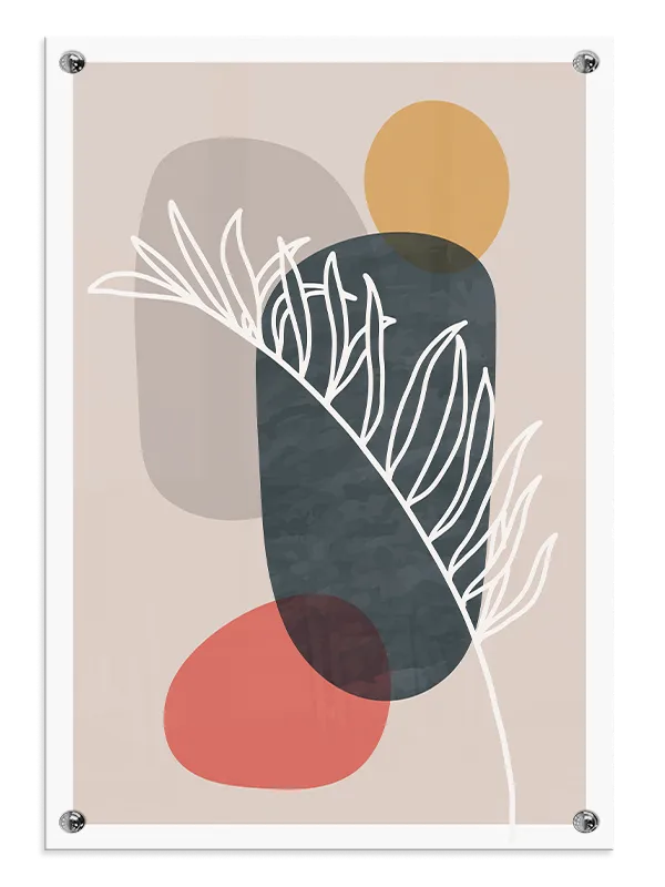 Veined Leaf Silhouette Plakat