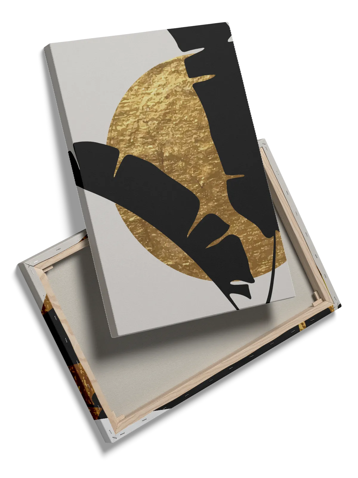Golden Sunleaf Silhouette Plakat