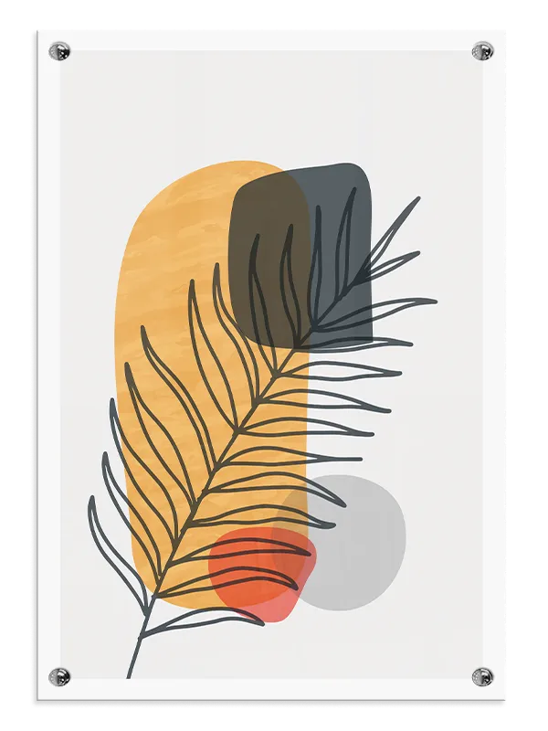 Layered Palm Contours Plakat