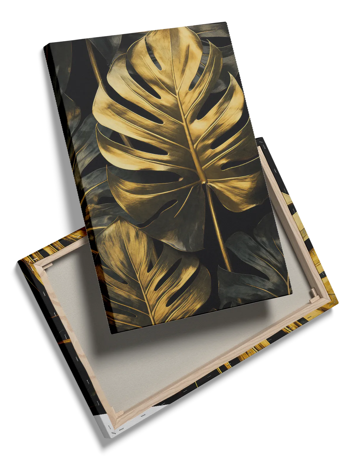 Golden Monstera Veins Plakat