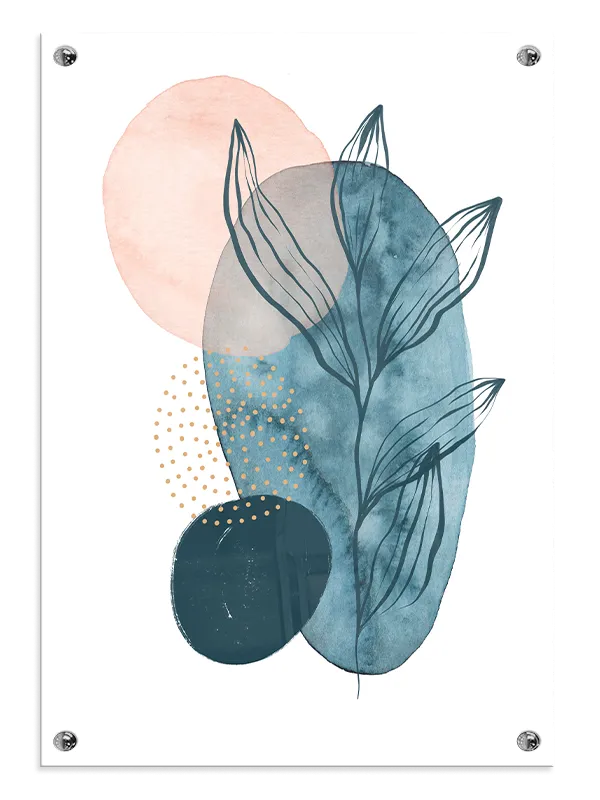 Ethereal Leaf Silhouette Plakat