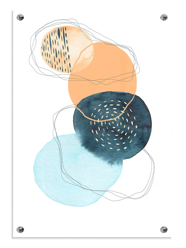 Orbiting Color Rings Plakat
