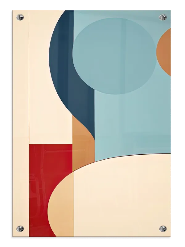 Curved Layer Composition Plakat