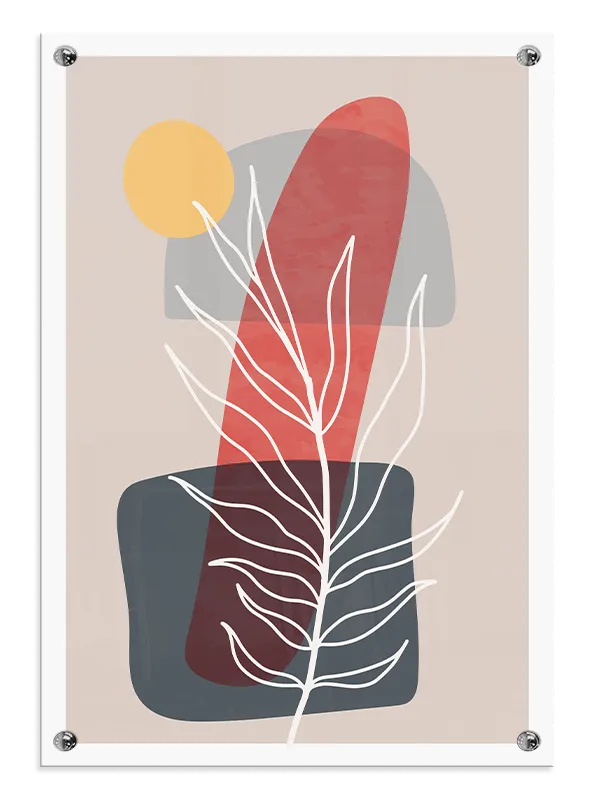 Veiled Leaf Silhouette Plakat