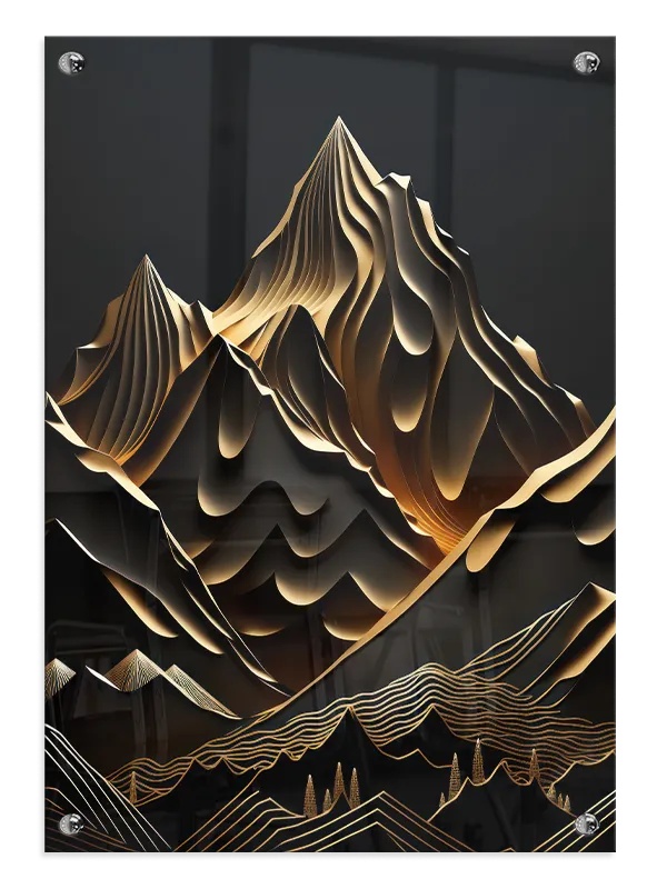 Golden Mountain Veins Plakat