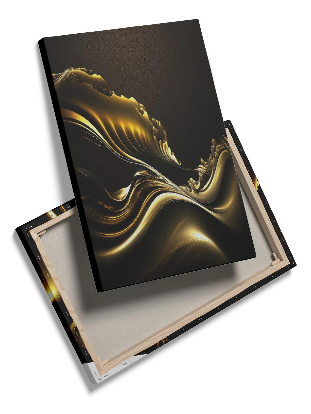 Golden Wave Flow Plakat