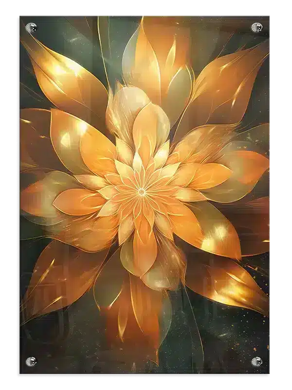 Golden Bloom Radiance Plakat