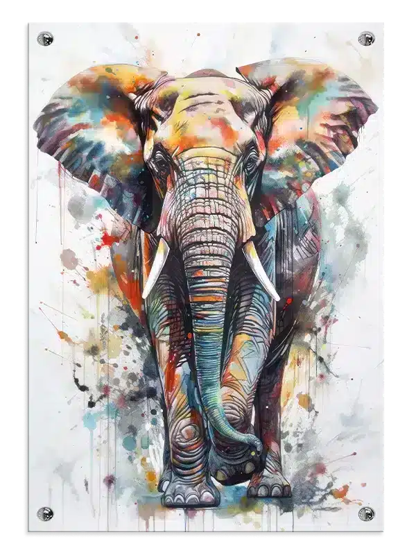 Chromatic Elephant Stroll Plakat