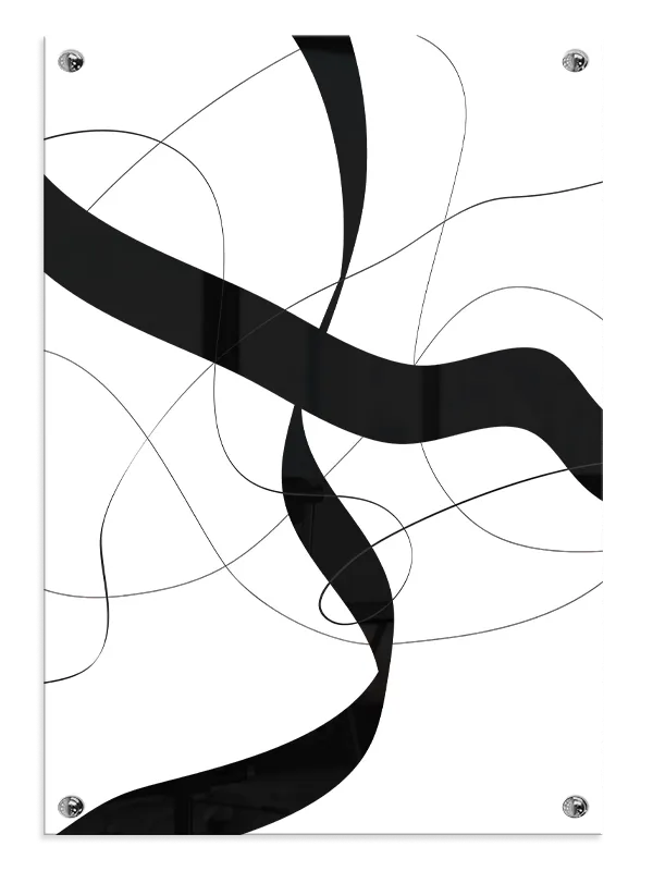 Flowing Ribbon Contours Plakat