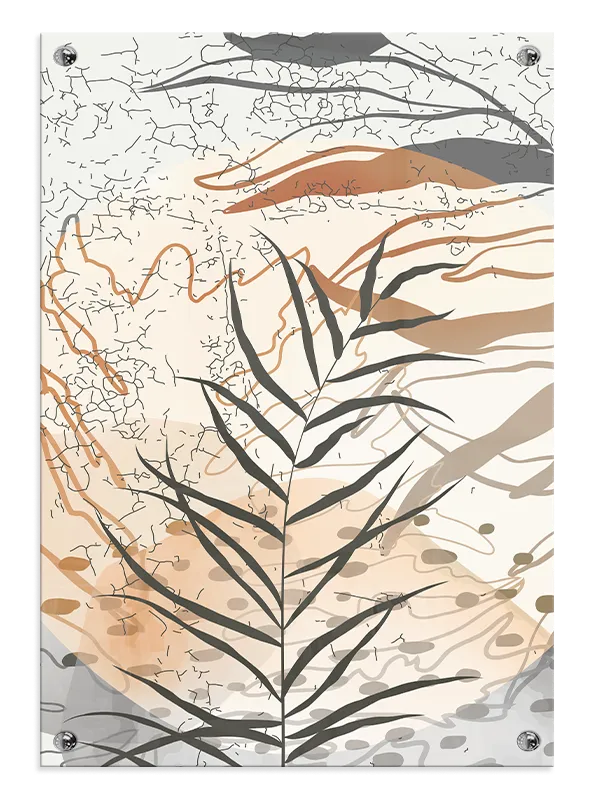Ethereal Leaf Contours Plakat
