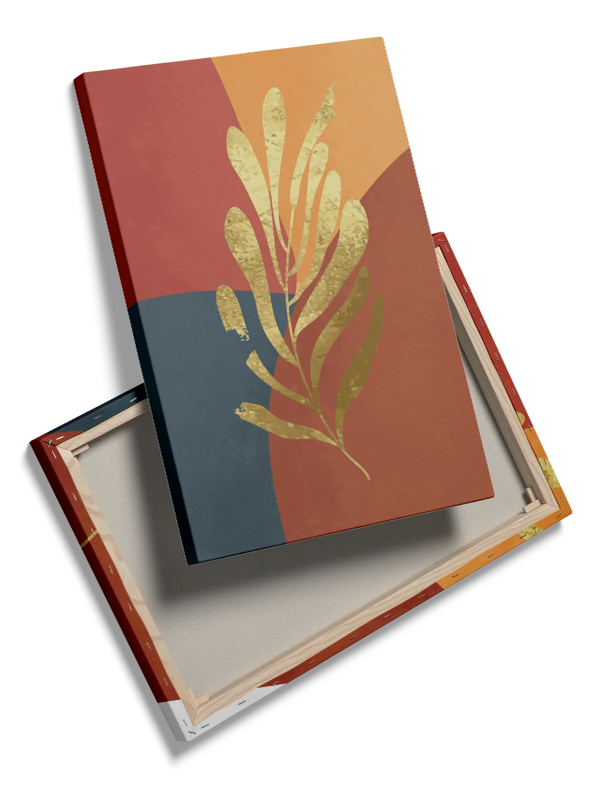Golden Fern Silhouette Plakat