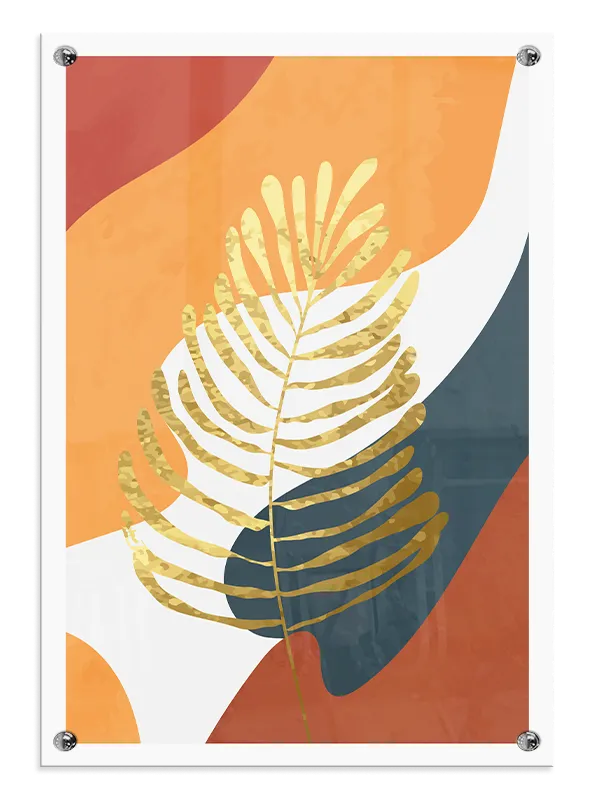 Golden Fern Leaf Plakat