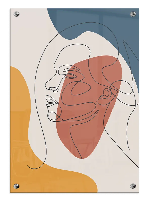 Contoured Face Silhouette Plakat