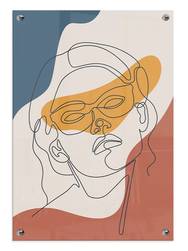 Contoured Masked Elegance Plakat
