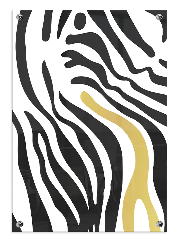 Flowing Black Stripes Plakat
