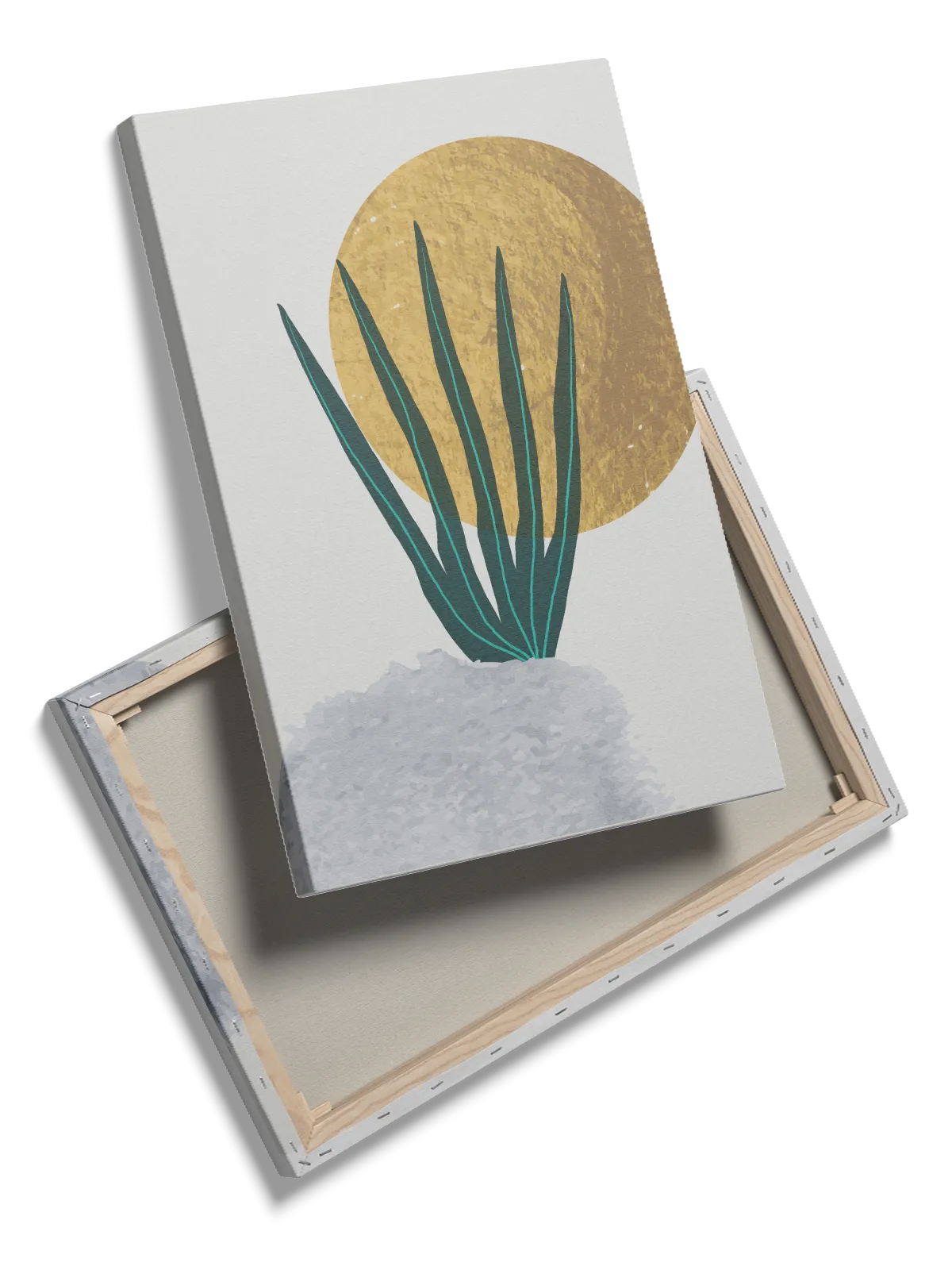 Sunlit Agave Silhouette Plakat