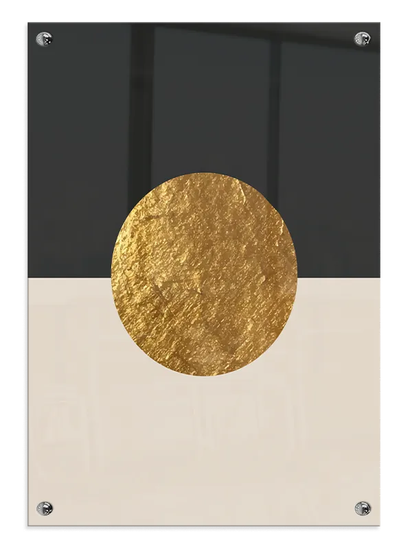 Golden Textured Sphere Plakat