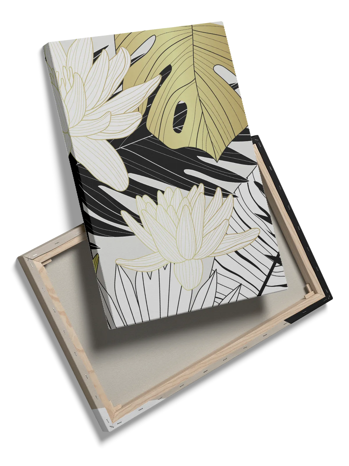 Lime Lotus Contours Plakat