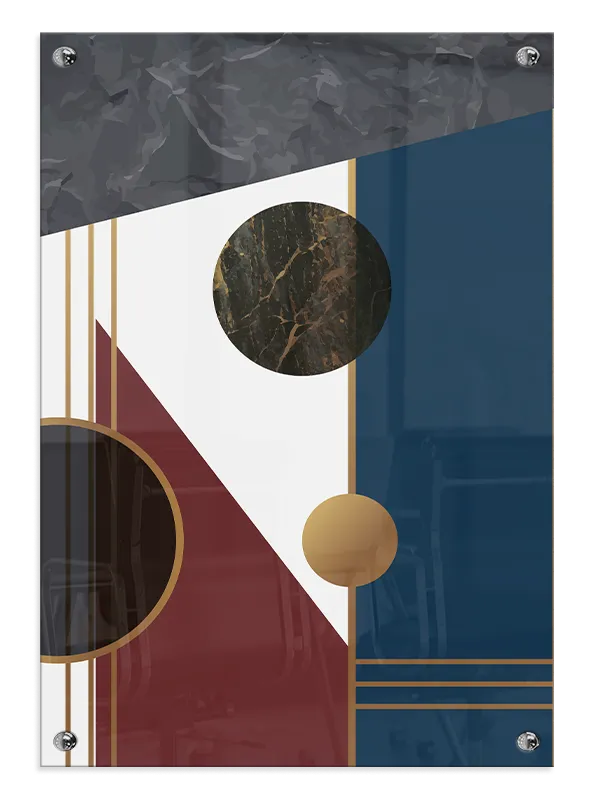 Marble Orbit Geometry Plakat
