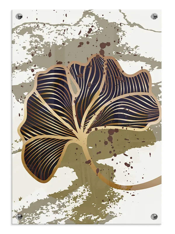 Gilded Veined Leaf Plakat
