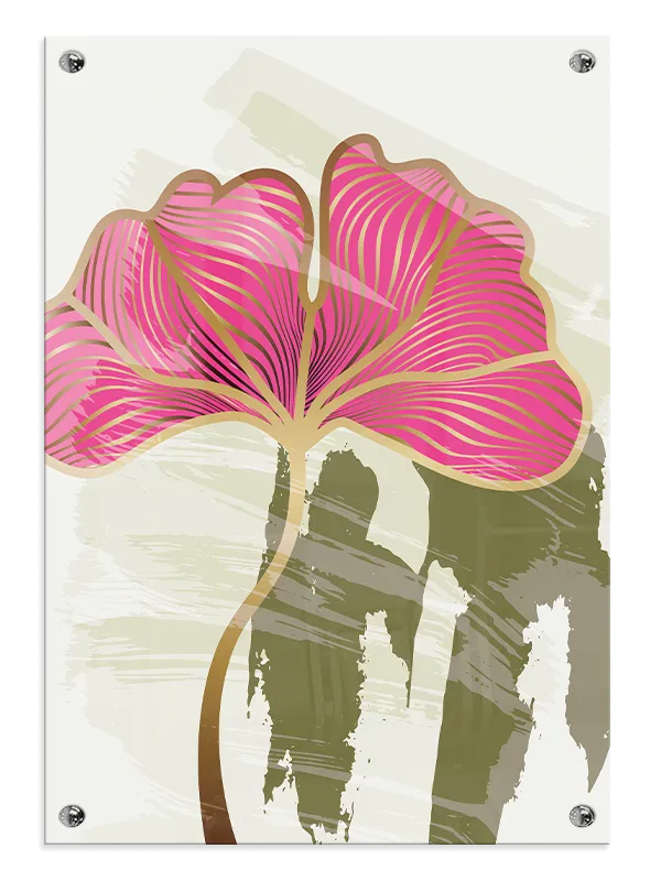 Pink Veined Blossom Plakat