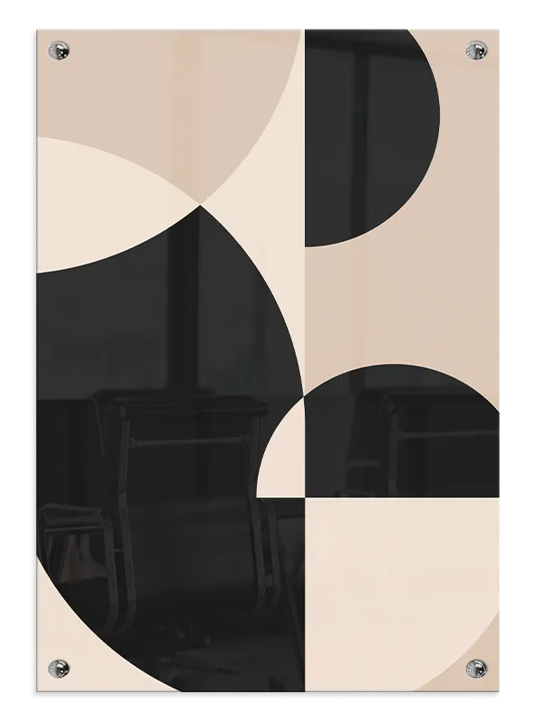 Curved Contrast Forms Plakat