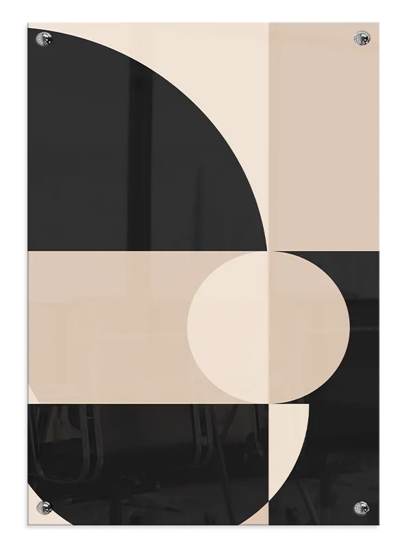 Monochrome Curve Balance Plakat