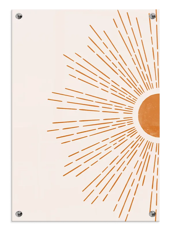 Radiant Sunburst Lines Plakat