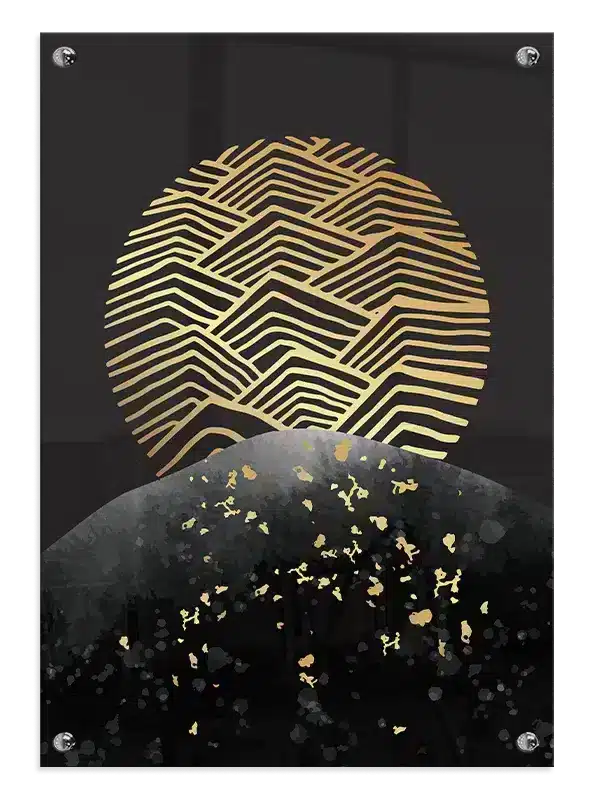 Golden Contour Eclipse Plakat