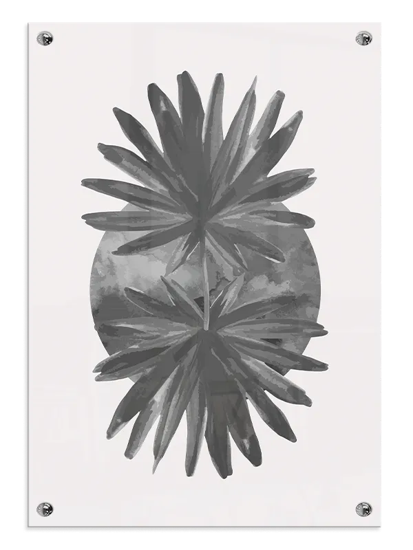 Monochrome Palm Silhouettes Plakat