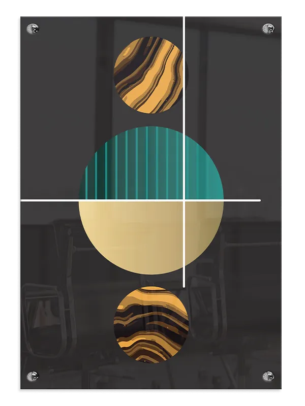 Orbiting Spheres Composition Plakat