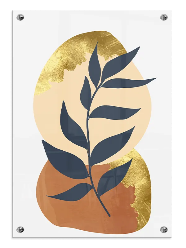 Midnight Leaf Silhouette Plakat