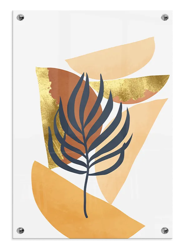 Navy Palm Silhouette Plakat