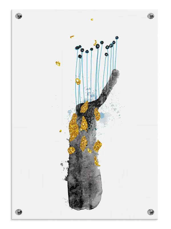 Golden Veins Abstraction Plakat