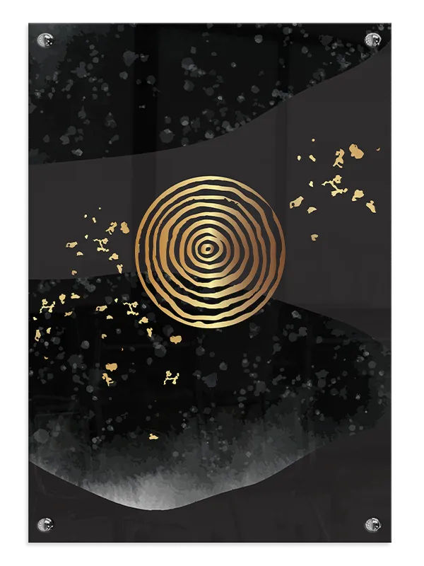 Golden Orbit Rings Plakat