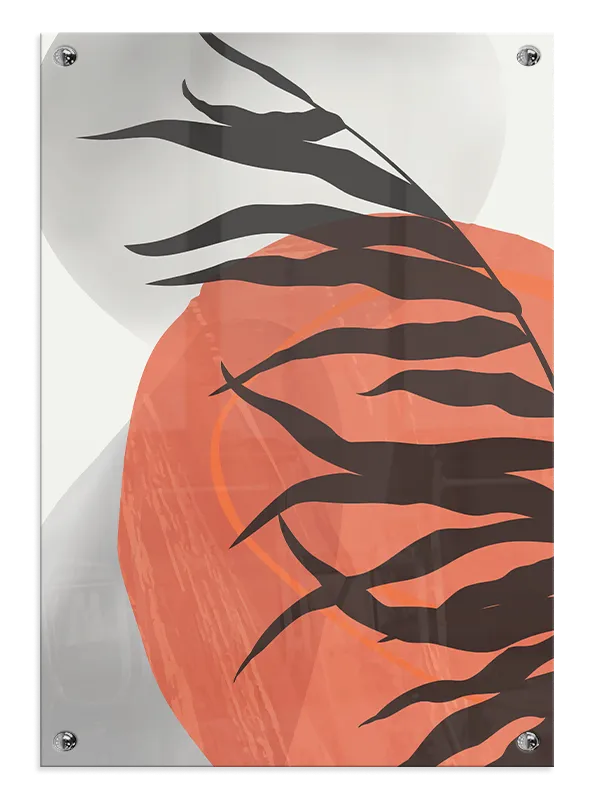 Silhouette Leaf Layers Plakat